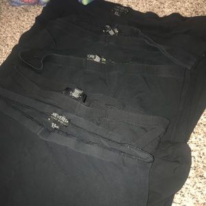 Five pairs of black forever 21 3xl leggings